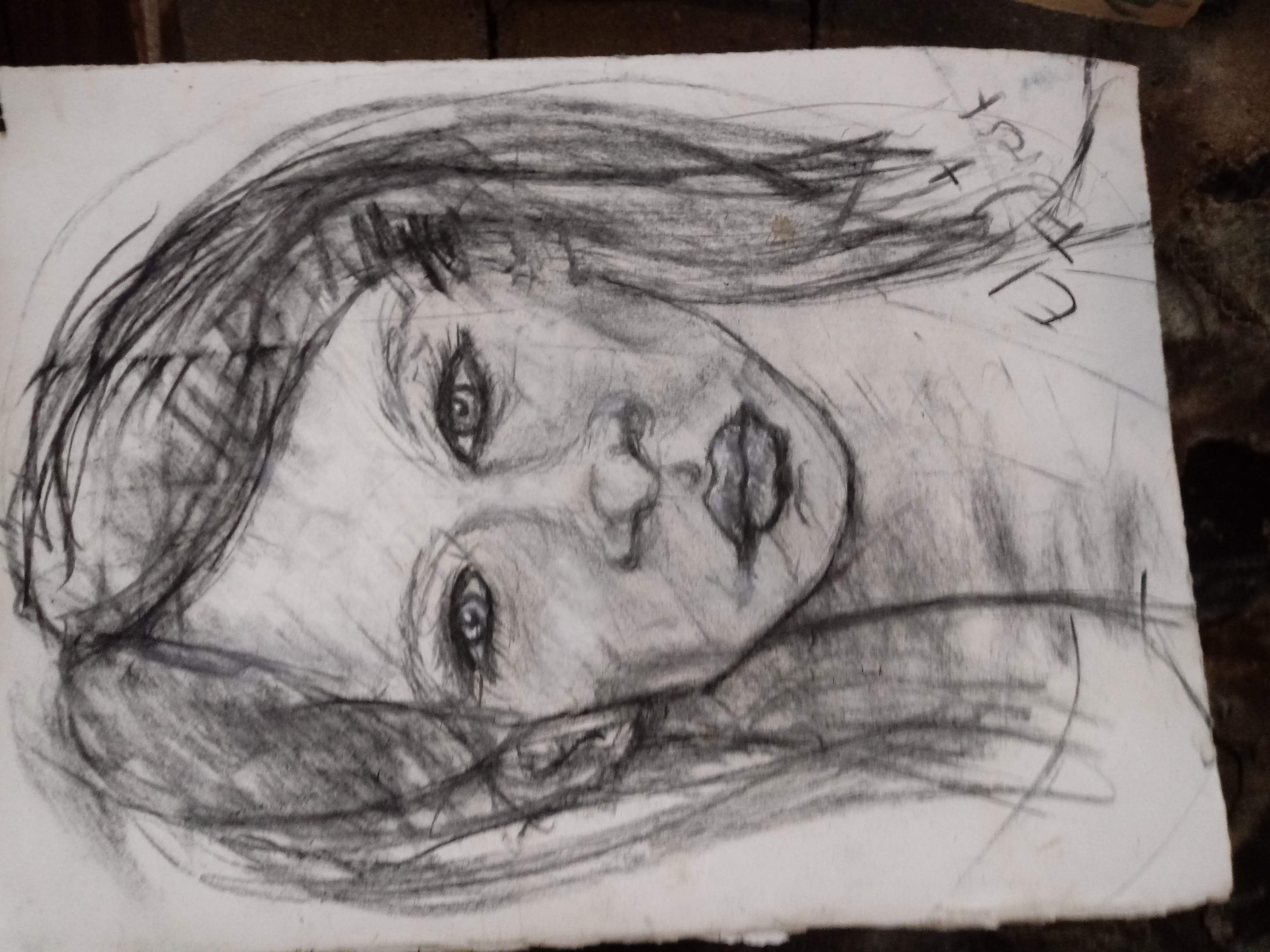 Chalk, Charcoal and pastel on paper