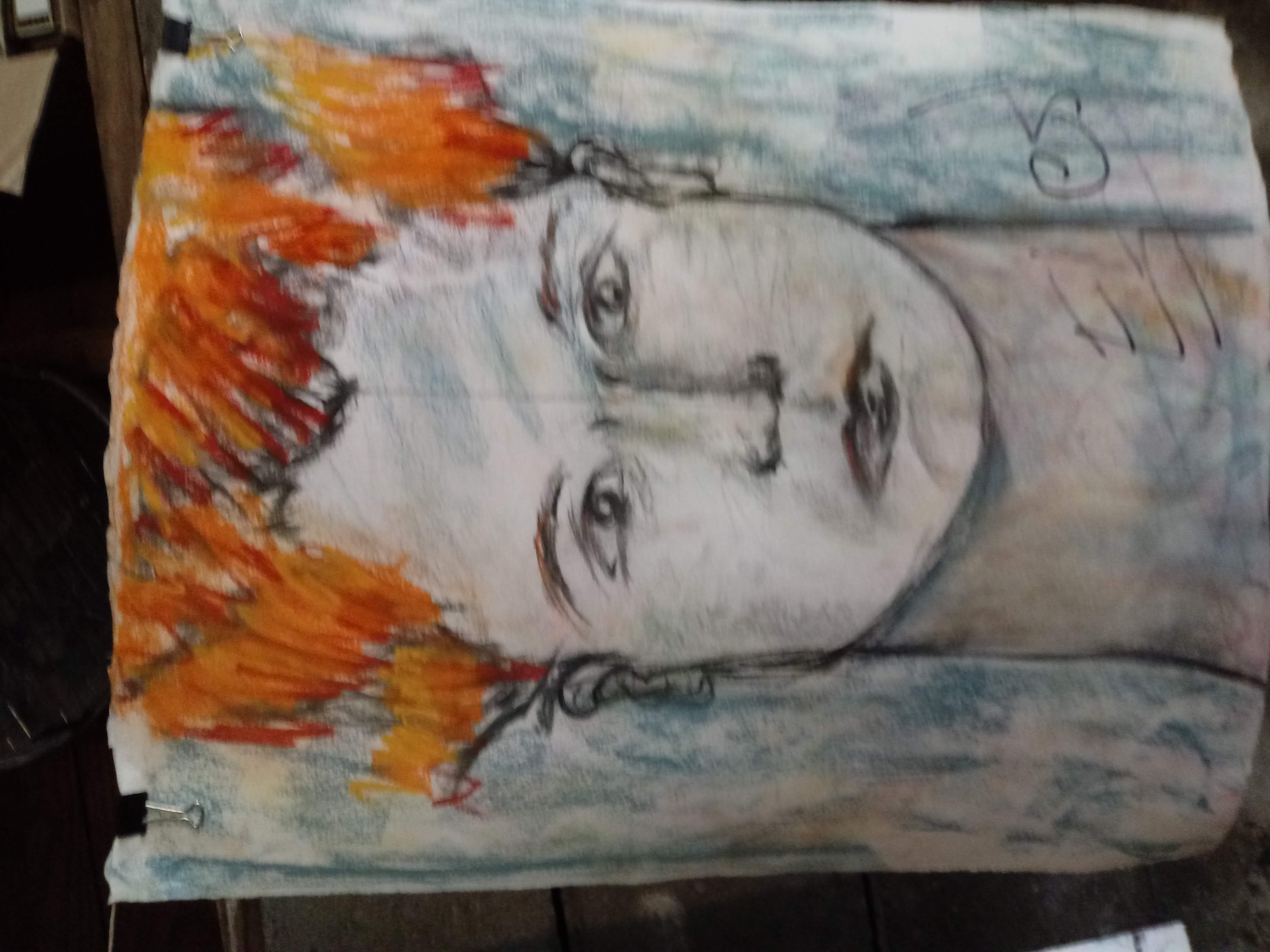 Chalk, Charcoal and pastel on paper