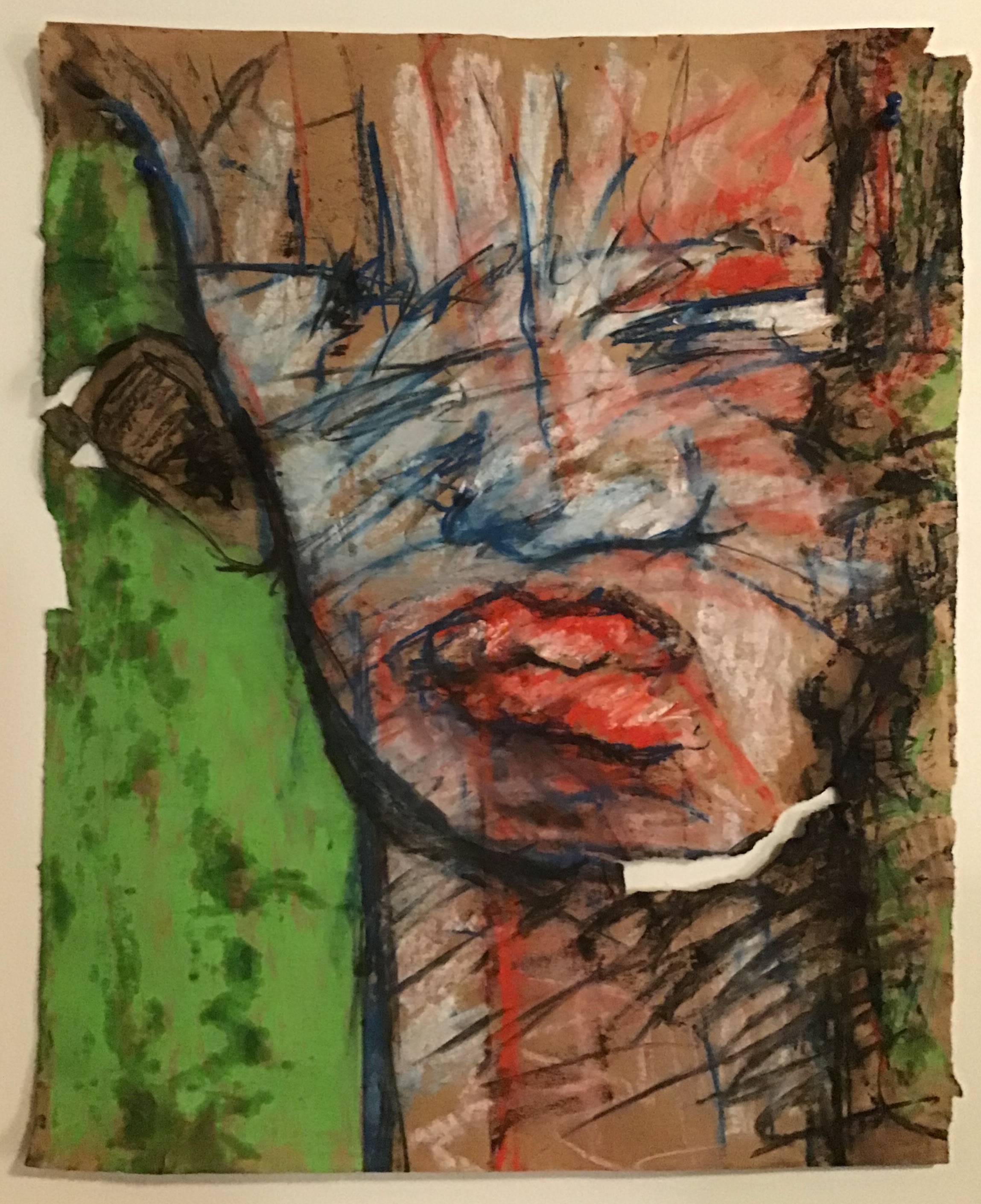 Charcoal and pastel on paper