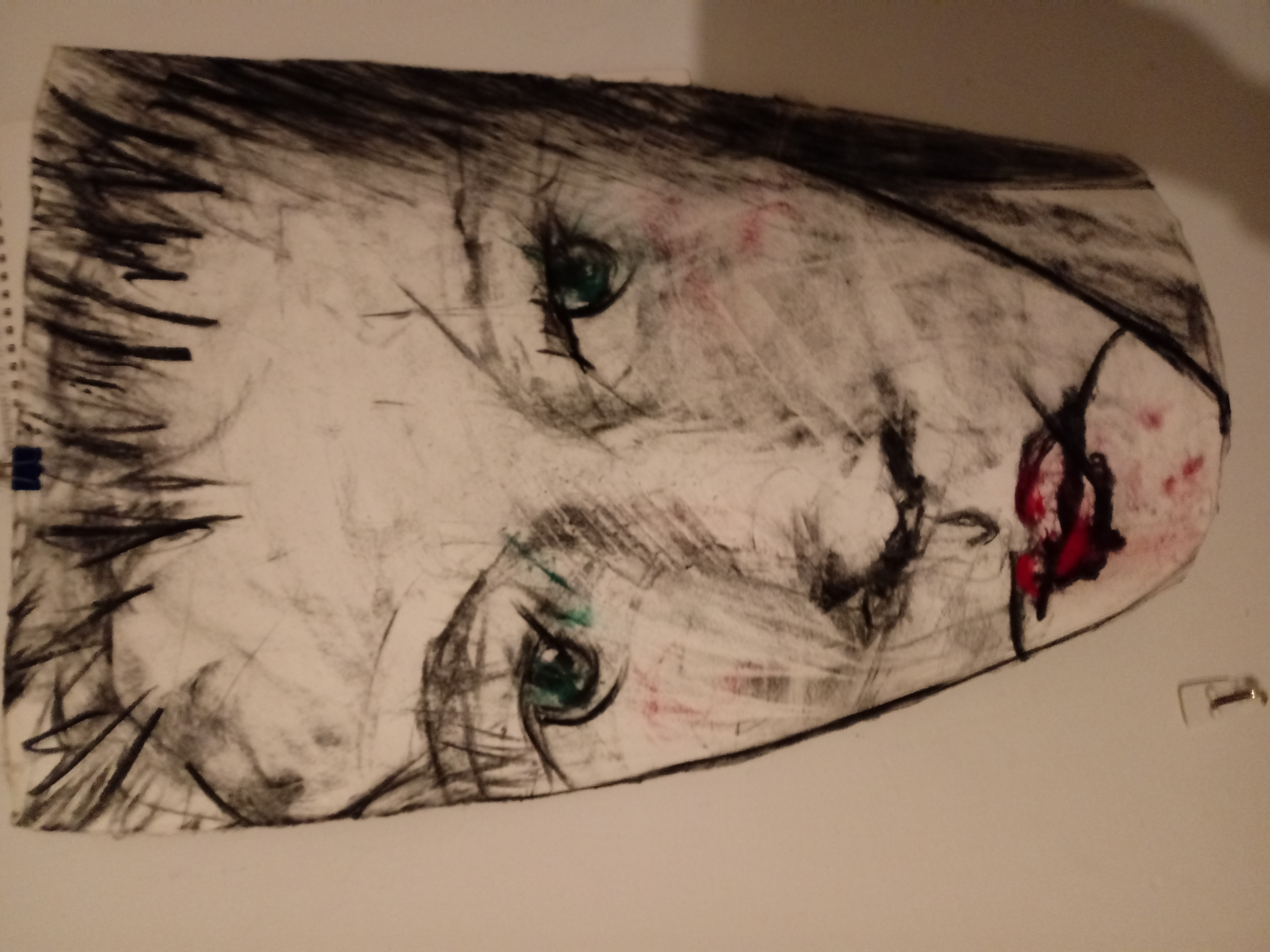 Charcoal and pastel on paper