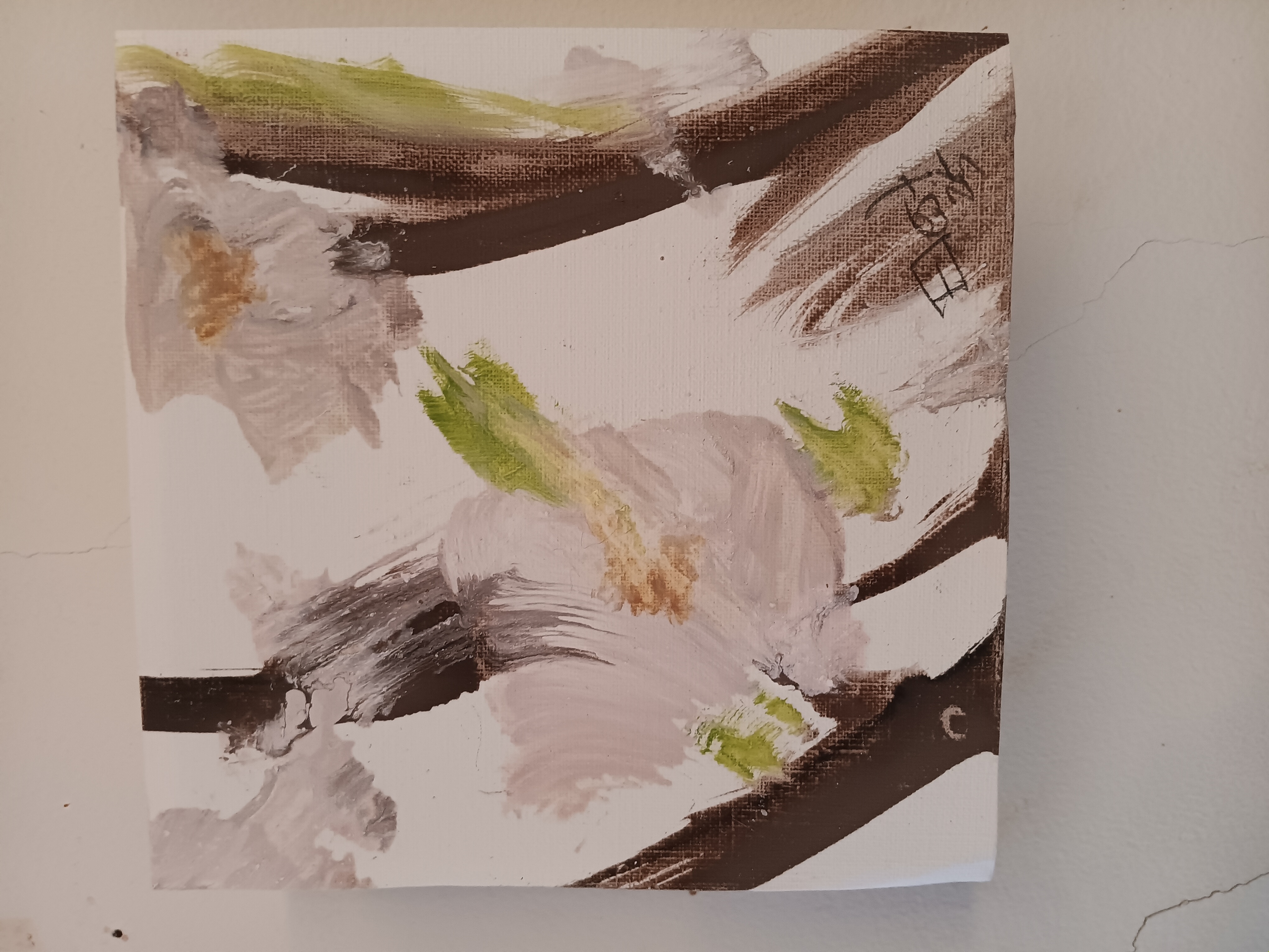 Oil on Paper mounted on Box