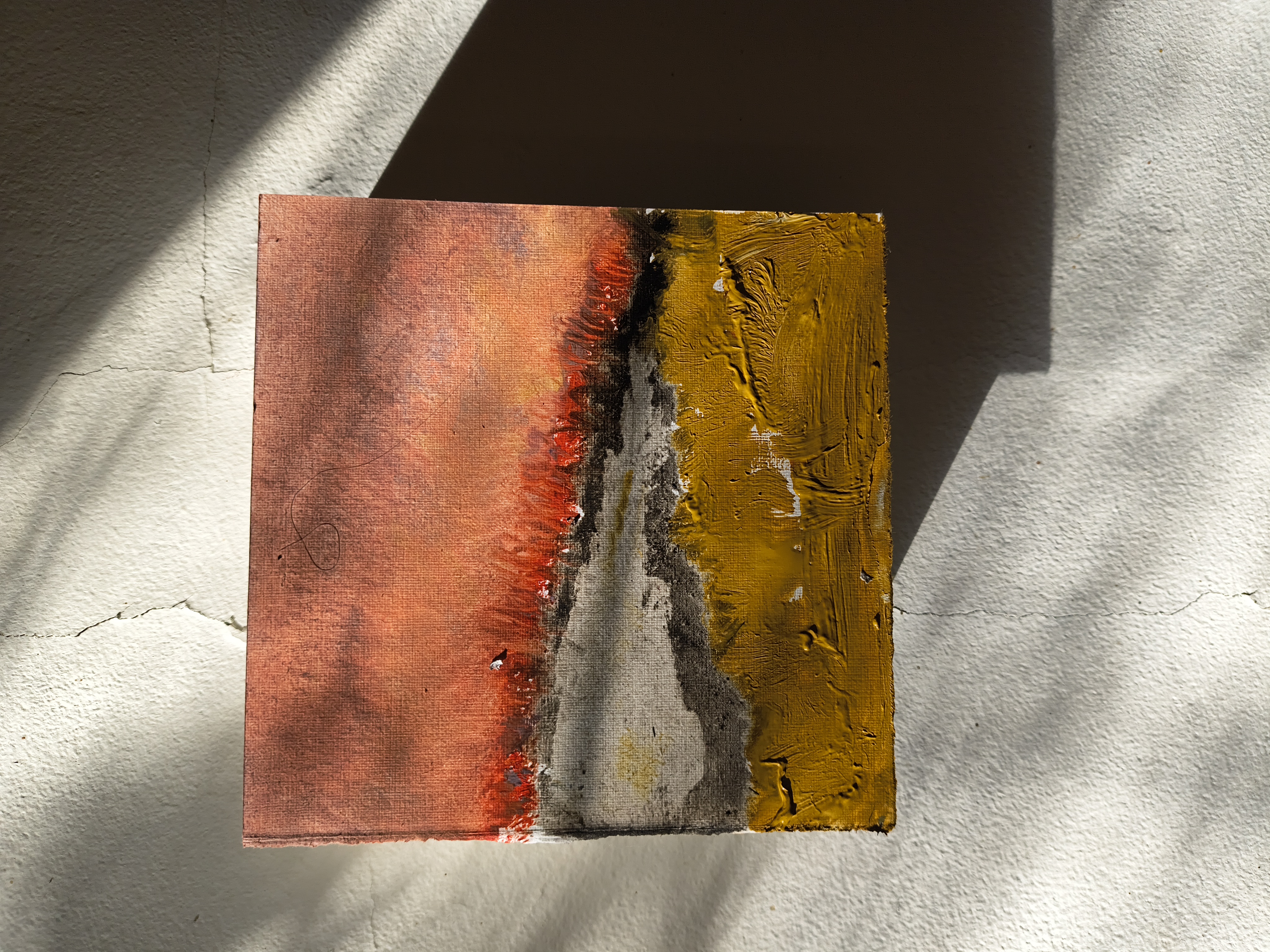Oil on Paper mounted on Box