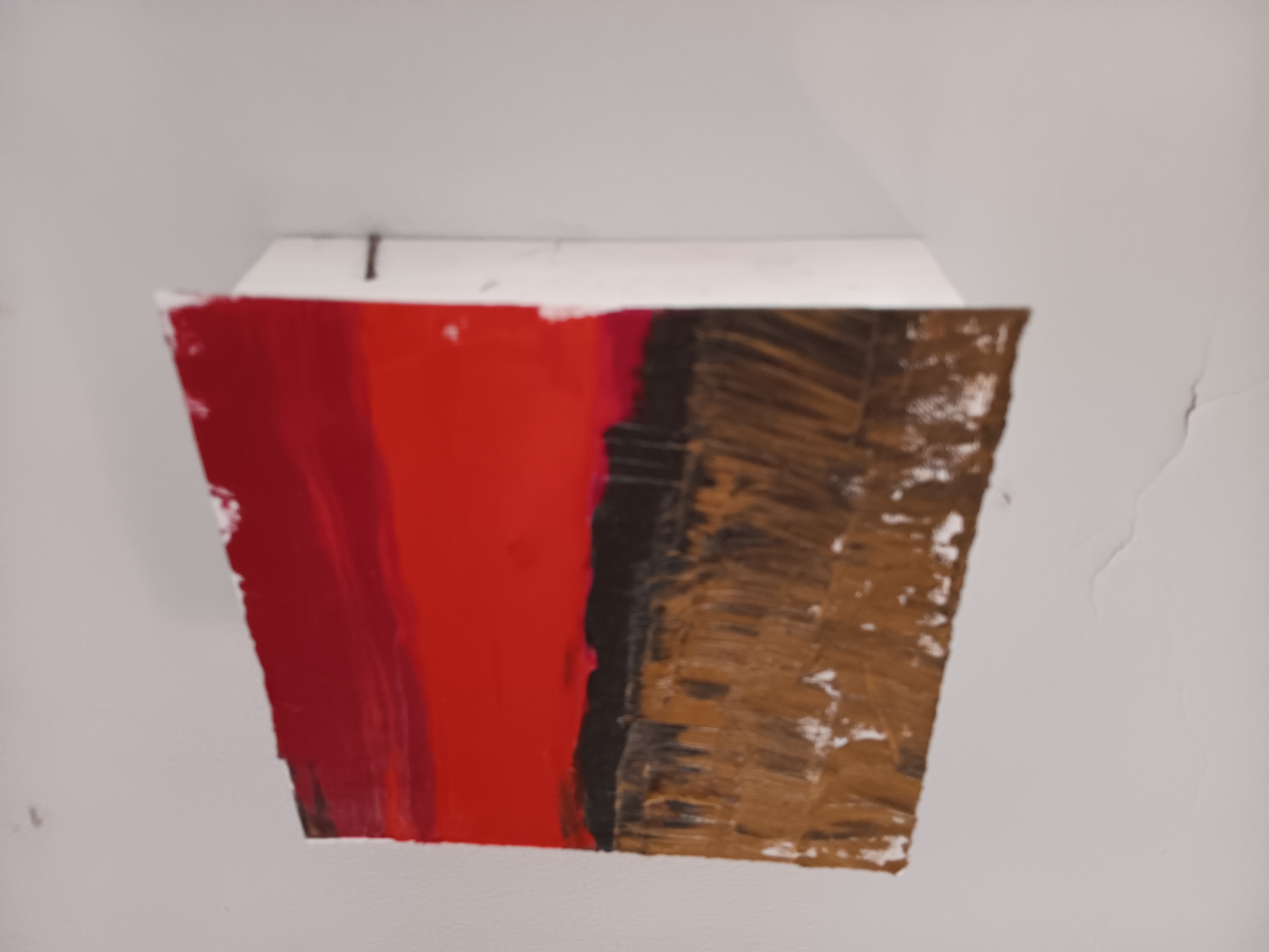 Oil on paper on box