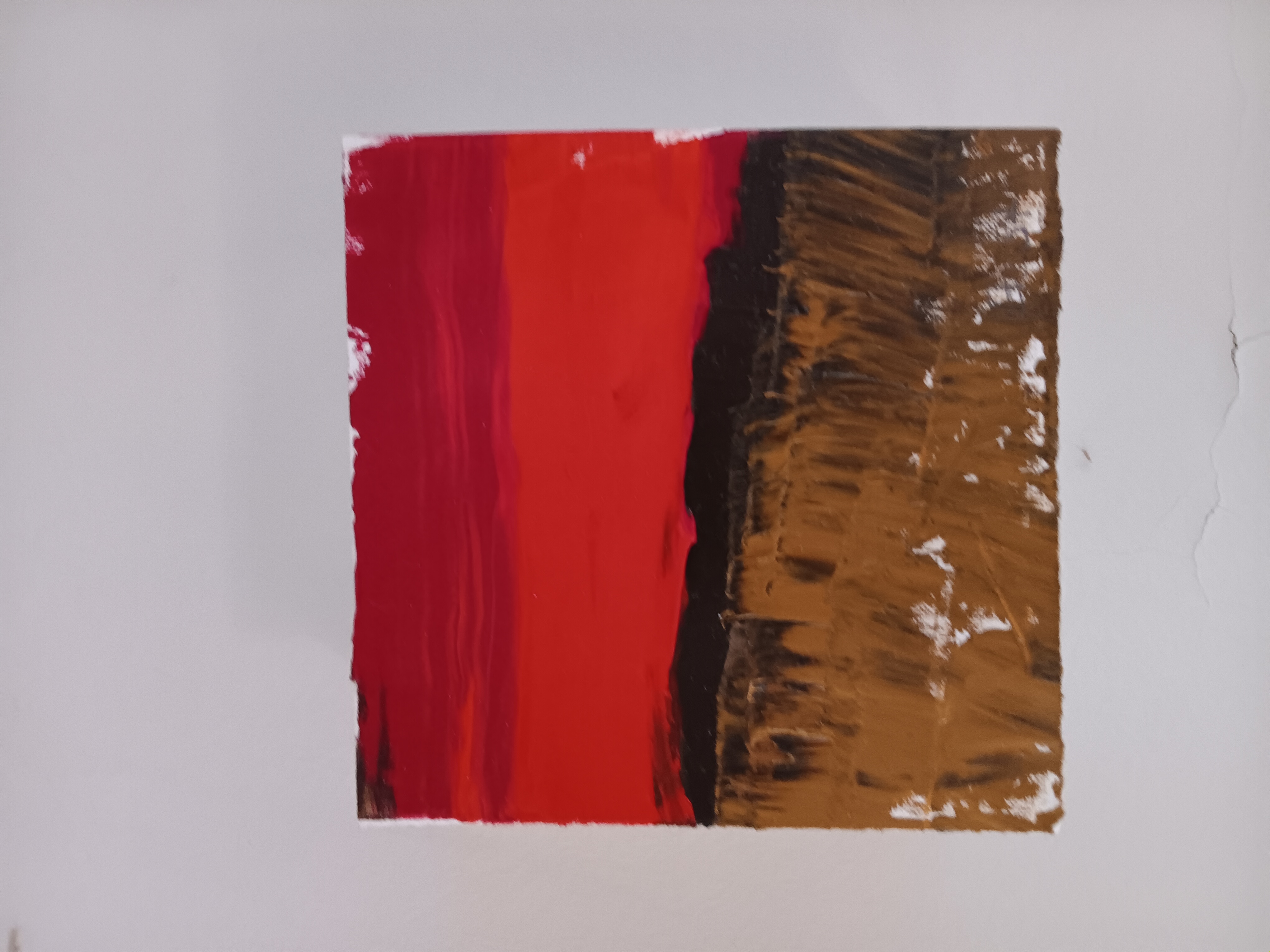 Oil on paper on box
