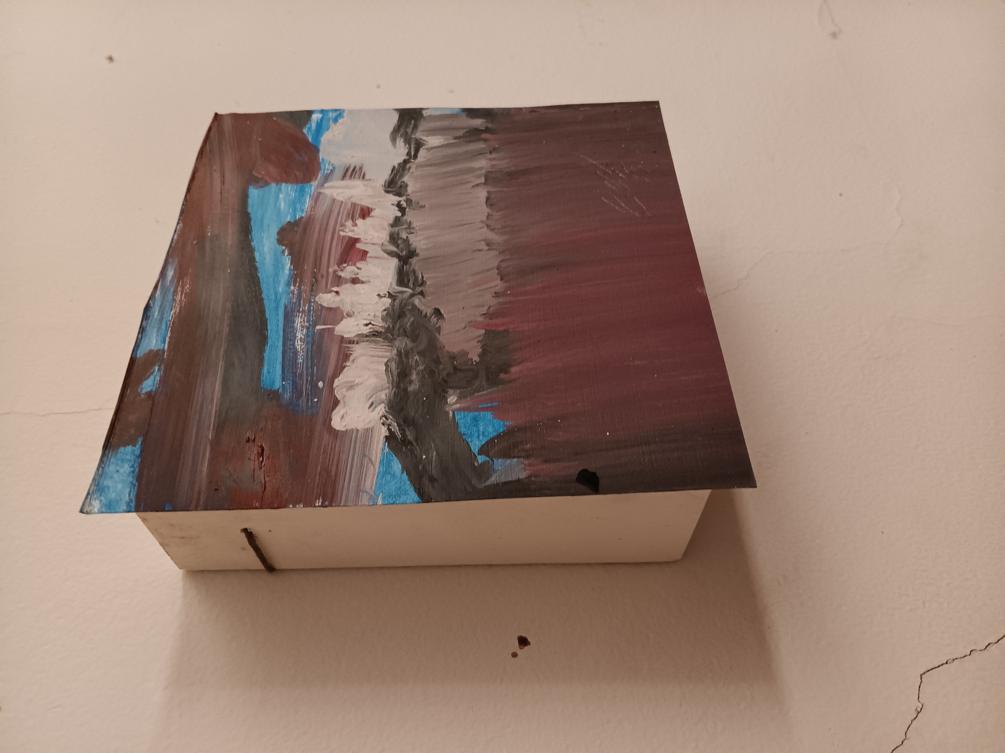 Oil on Paper mounted on Box