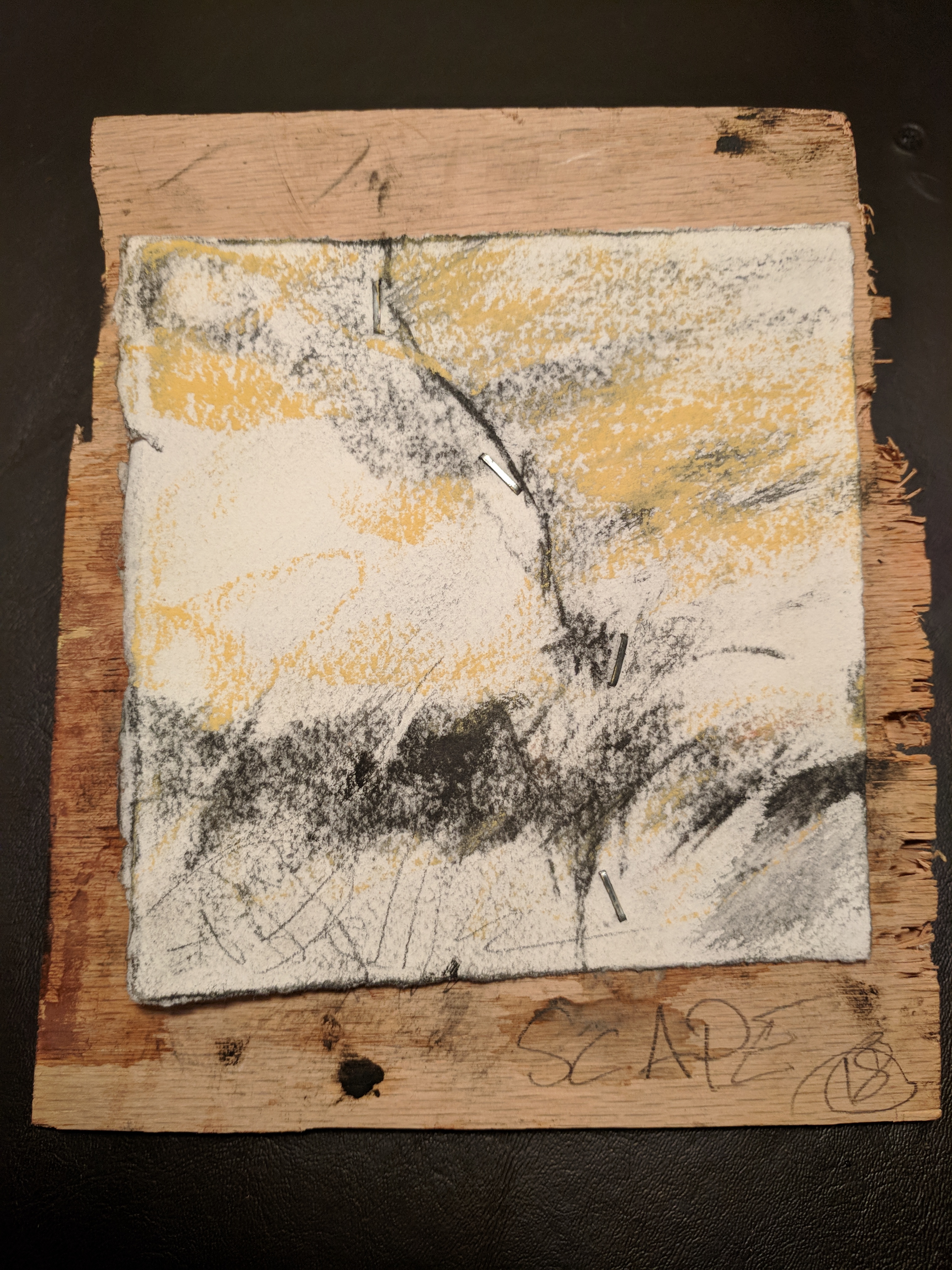 Charcoal and pastel on paper